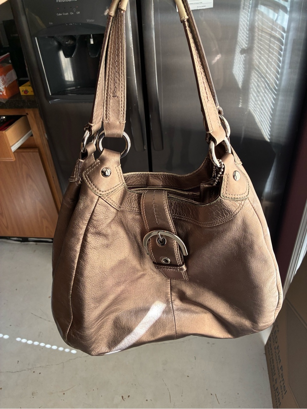 2011 Coach Madison Sophia in Metallic Bronze Leather